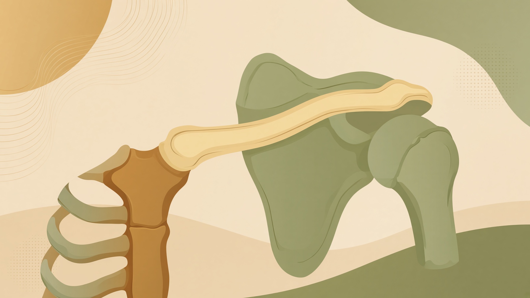 Collarbone connecting the breastbone and shoulder blade beside the upper arm.